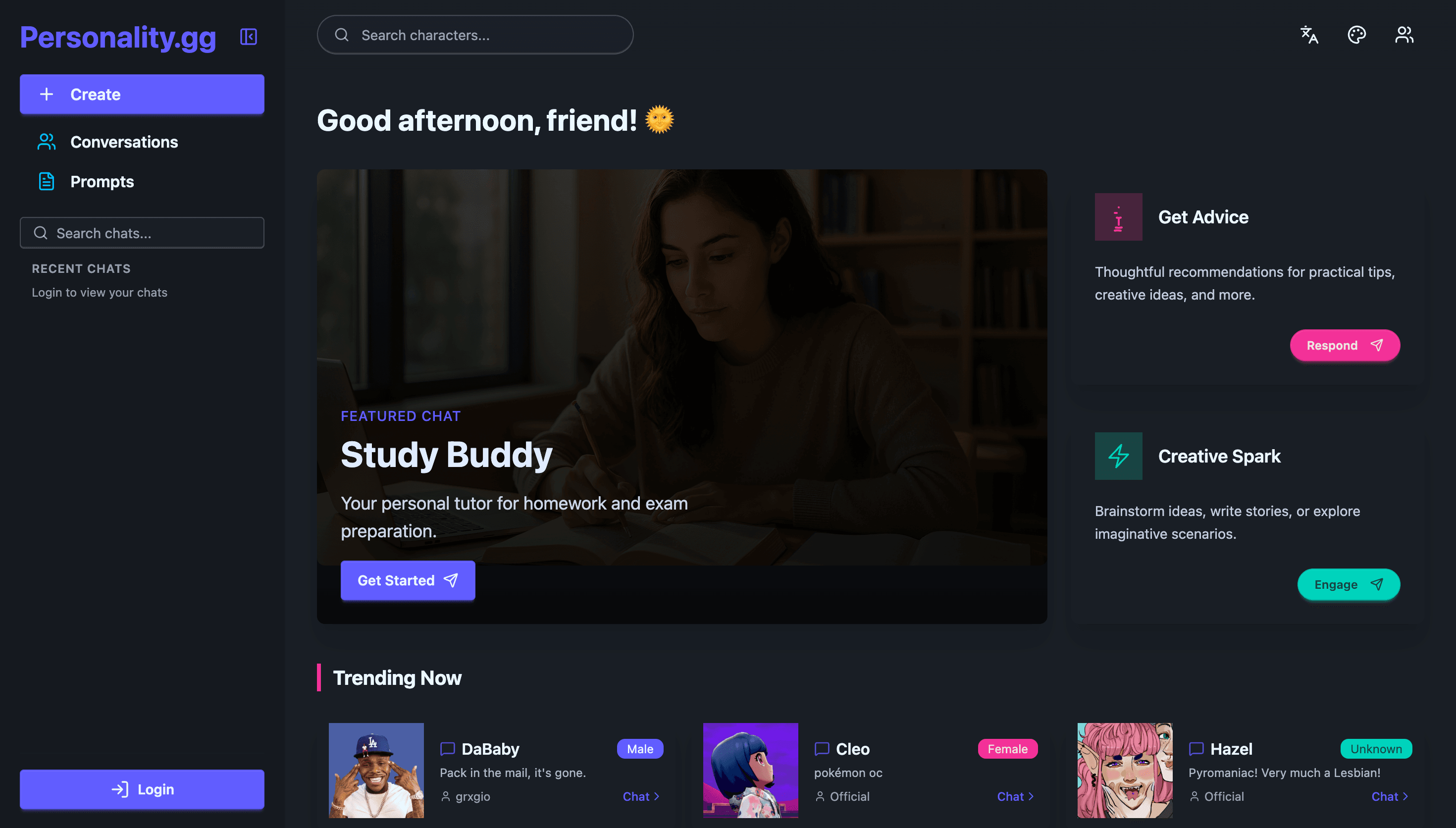 Personality.gg preview